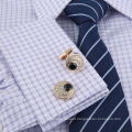 Angel Eyes Crystal Rhinestone French Cufflinks Rose Gold Plated Shiny Diamonds Shirts Cufflinks